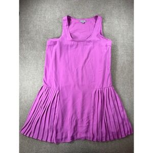 Tinley Road Womens Magenta Purple Pleated Drop Waist Sleeveless Mini Dress XL